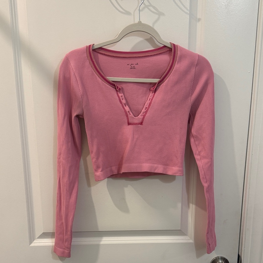 Urban Outfitters Pink Ribbed Top